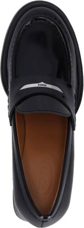 TOD'S Low-Top Sneakers Platform Moccasins – Black in zwart