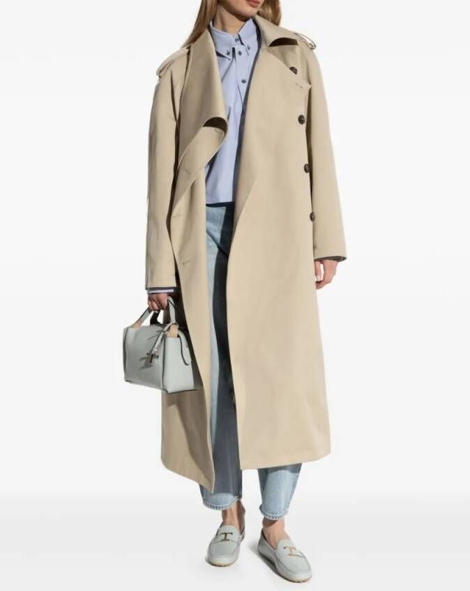 TOD'S Moccasin-Style Flat Shoes With Flexible Rubber Sol in groen