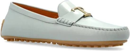 TOD'S Moccasin-Style Flat Shoes With Flexible Rubber Sol in groen