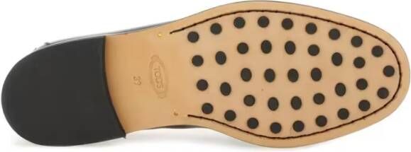 TOD'S Polished Calf Leather Loafer With Classic Silhouet in zwart