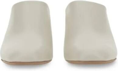 TOD'S Sandalen Backless Calfskin Sandals With Sophisticated Heel in grijs