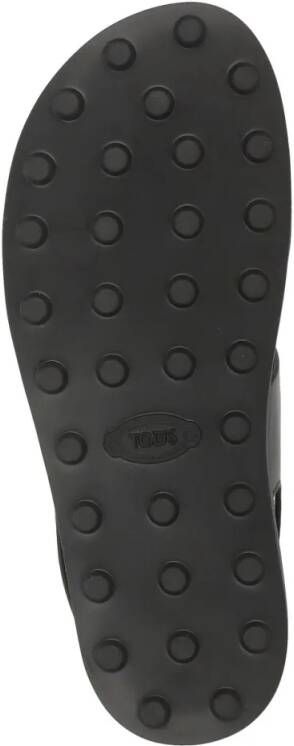 TOD'S Sandalen Black Leather Sandals in zwart