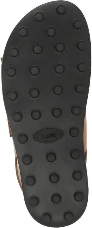 TOD'S Sandalen Brown Leather Sandals in bruin