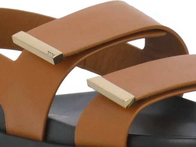 TOD'S Sandalen Brown Leather Sandals in bruin