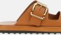 TOD'S Sandalen Leather Sandals With Gold Buckle Closure in bruin - Thumbnail 2