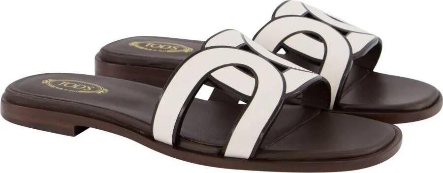 TOD'S Slippers & Mules Dames Sandal Leather Bruin in bruin