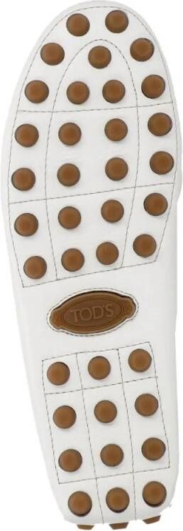 TOD'S White Leather Loafers in wit