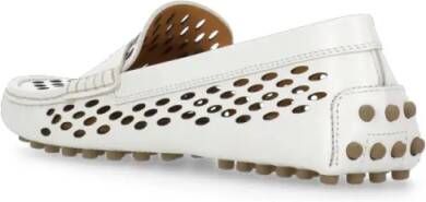 TOD'S White Leather Loafers in wit