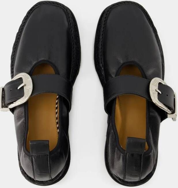 Toga Pulla Aj1314 Loafers Leather Black in zwart