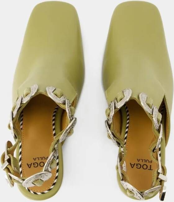 Toga Pulla Boots Aj1308 Sandals Leather Khaki in groen
