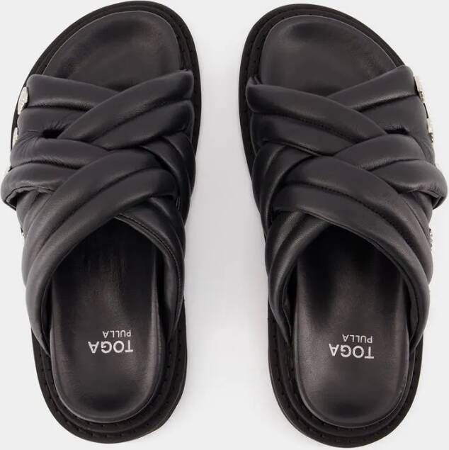 Toga Pulla Sandalen Aj1345 Sandals Leather Black in zwart