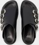 Toga Pulla Zwarte Leren Sandalen met Ronde Neus Black Dames - Thumbnail 3