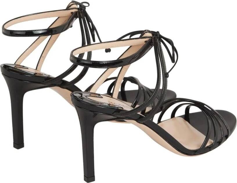 Tom Ford Hoge hakken Leather Heeled Sandals in zwart