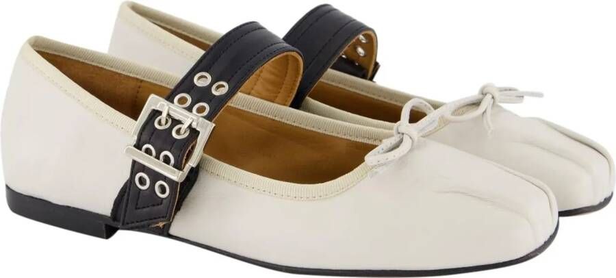 Toral Ballerinas Dames Astrid Loafer Wit Zwart in wit