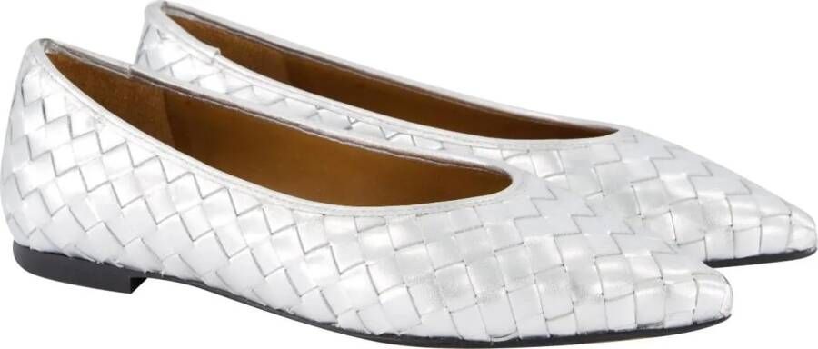 Toral Ballerinas Dames Magda Loafer Metallic Silver in staalgrijs