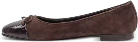 TORY BURCH Ballerina Flats With Contrasting Toe in zwart