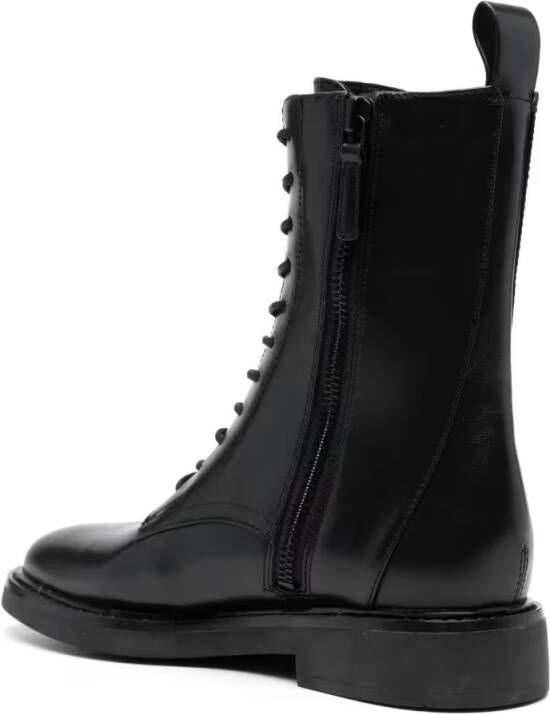 TORY BURCH Boots Double T Combat Boot in zwart
