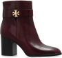 TORY BURCH Donker Karmijn Enkellaarzen Elegante Stijl Red Dames - Thumbnail 11