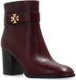 TORY BURCH Donker Karmijn Enkellaarzen Elegante Stijl Red Dames - Thumbnail 12