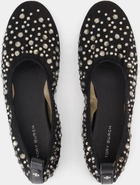 TORY BURCH Ballerinas Crystal Ballerinas Nylon Black in zwart