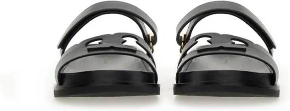 TORY BURCH Sandalen Cut-Out Design Bovine Leather Sandals in zwart