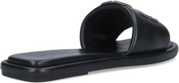 TORY BURCH Sandalen Double "T" Slide Sandals – Black in zwart