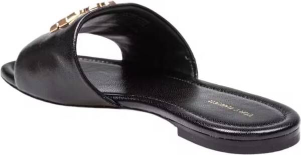 TORY BURCH Sandalen Eleanor Leather Slider Color Black in zwart