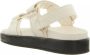 TORY BURCH Crèmekleurige Leren Sandalen met Klittenbandsluiting White Dames - Thumbnail 4