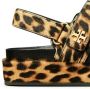 TORY BURCH Sandalen Leopard Print Leather Kira Sandal in bruin - Thumbnail 6