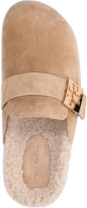 TORY BURCH Sandalen Mellow Suede Mules – Taupe in beige