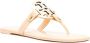 TORY BURCH Grijze Leren Sliders met Tonal Logo Grijs Dames - Thumbnail 2