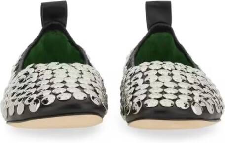TORY BURCH "Silver" Ballerina in zwart