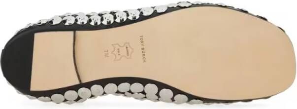 TORY BURCH "Silver" Ballerina in zwart