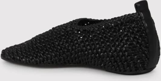 TOTEME Woven Leather Ballerina in zwart