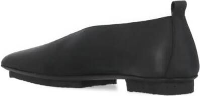 Uma Wang Black Smooth Leather Ballet Shoes in zwart