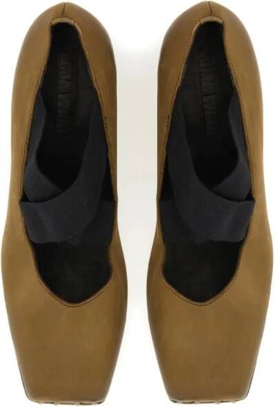 Uma Wang Brown Carbon Fiber Ballerina Shoes in bruin