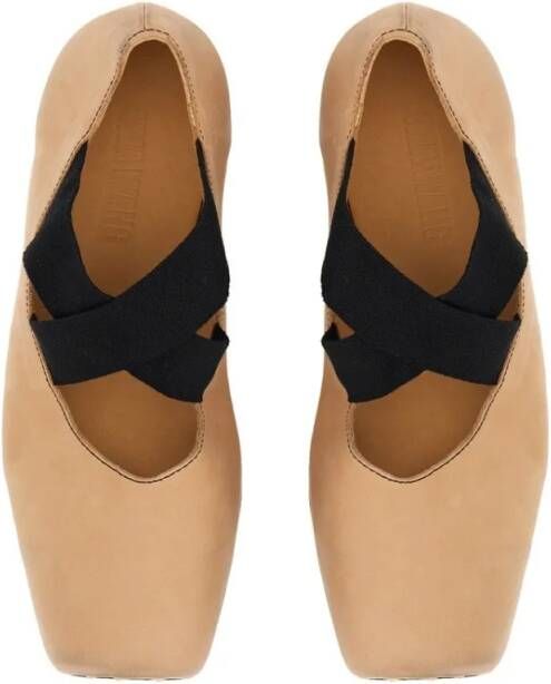 Uma Wang Leather Ballerina in beige