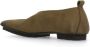 Uma Wang Olive Green Smooth Leather Ballet Shoes in groen - Thumbnail 2