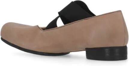 Uma Wang Smooth Leather Ballet Shoes in bruin