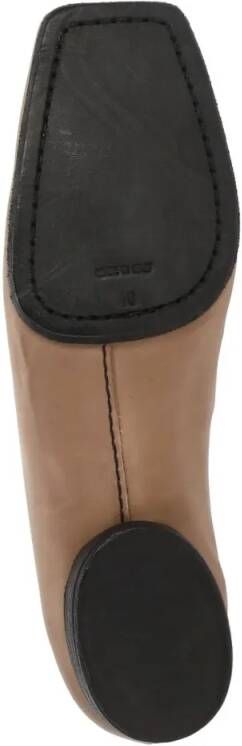 Uma Wang Smooth Leather Ballet Shoes in bruin