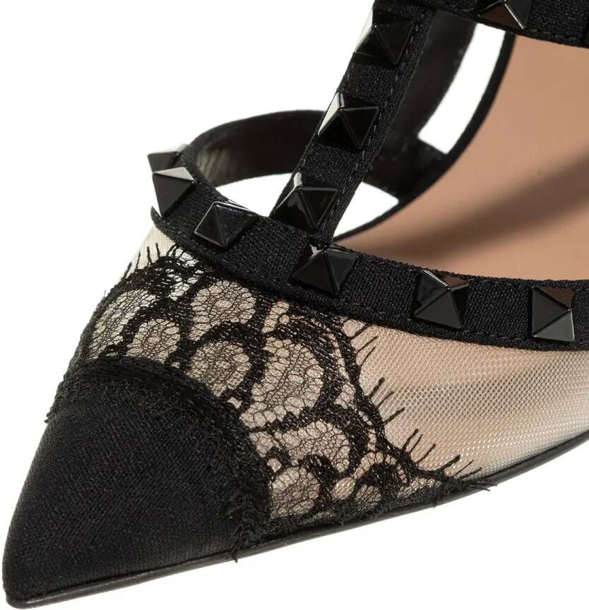 Valentino Garavani Boots Ankle Strap Rockstud in zwart