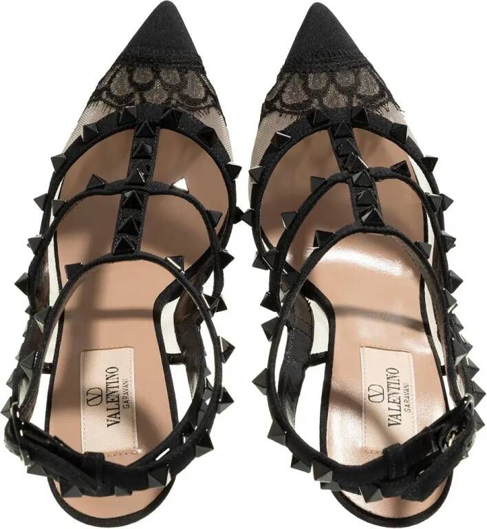 Valentino Garavani Boots Ankle Strap Rockstud in zwart