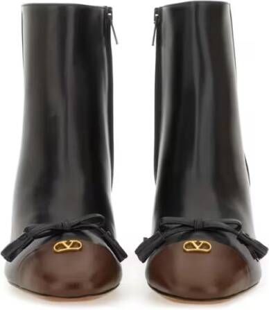Valentino Garavani Boots Kidskin "Valet Du Roi" Ankle Boot in zwart