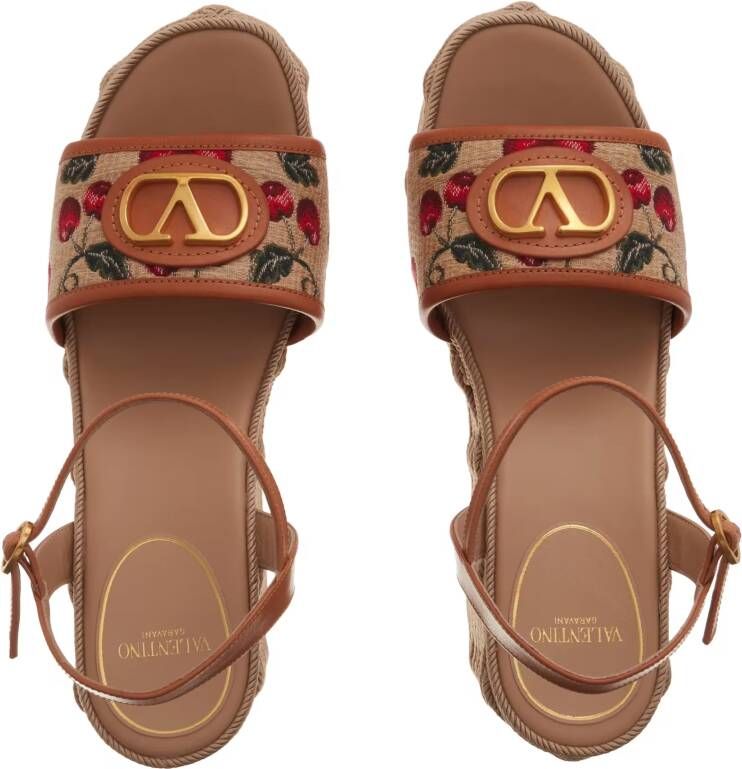 Valentino Garavani Espadrilles Wedge Espadrillas in bruin
