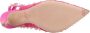 Valentino Garavani Hoge hakken Caged 100 Tweed & Leather Pump Pink in roze - Thumbnail 3