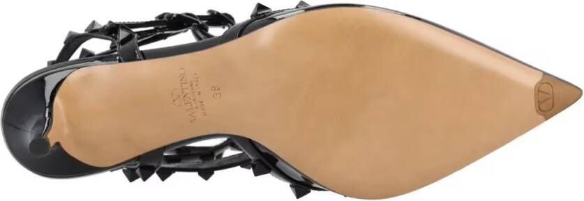 Valentino Garavani Hoge hakken Patent Leather Sandal-Pumps in zwart