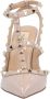 Valentino Garavani Hoge hakken Patent Rockstud Caged Pump Beige in beige - Thumbnail 4
