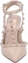Valentino Garavani Hoge hakken Pointed Toe Rockstud Pumps With Adjustable Ankle S in beige - Thumbnail 4