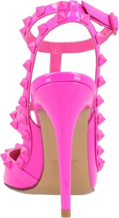 Valentino Garavani Hoge hakken Rockstud Caged Pumps Pink in roze