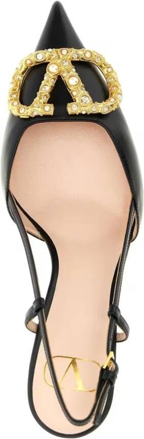 Valentino Garavani Hoge hakken Slingback Vlogo Signature in zwart
